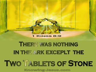 1 Kings 8:9 Nothing In The Ark But Two Tablets Of Stone (sage)